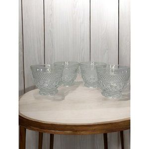 Anchor Hocking “Wexford” Clear Glass Punch/Coffee/Tea Cups - Set of 4